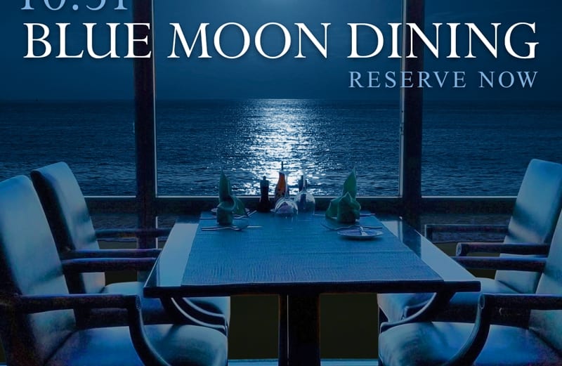 Blue Moon Oceanfront Dining Event at Isle of Capri | virginia Beach oceanfront Hotel